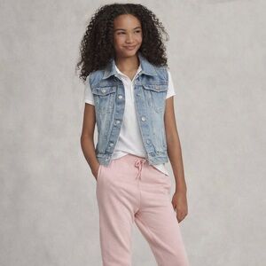 Levi's Blue Denim cropped vest